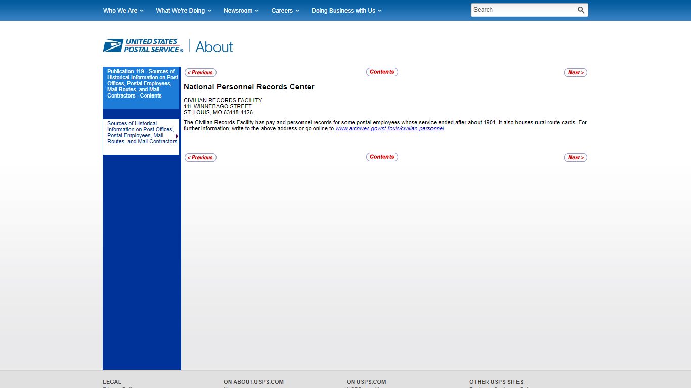 National Personnel Records Center - USPS