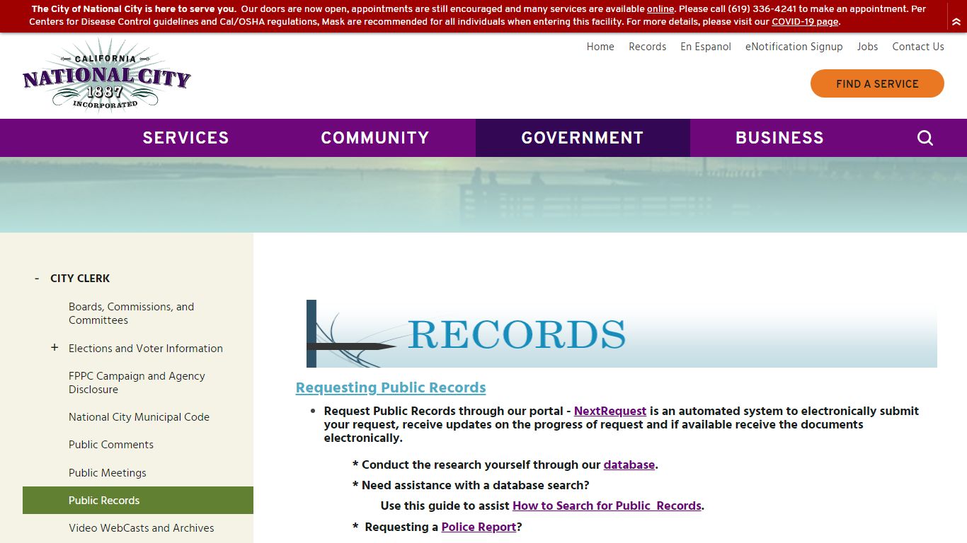 Public Records | National City, CA